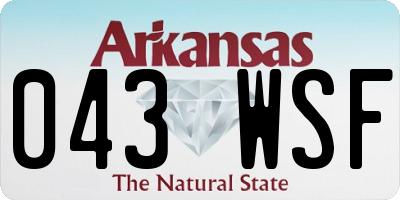 AR license plate 043WSF