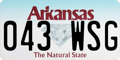 AR license plate 043WSG