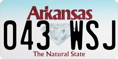 AR license plate 043WSJ