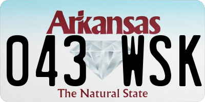 AR license plate 043WSK