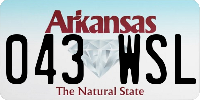 AR license plate 043WSL