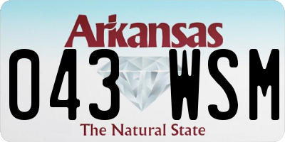 AR license plate 043WSM