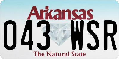 AR license plate 043WSR