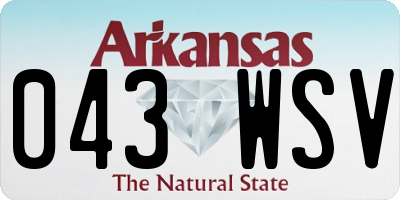 AR license plate 043WSV
