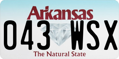 AR license plate 043WSX