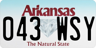 AR license plate 043WSY