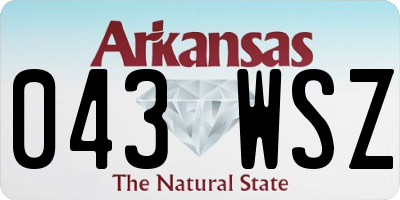 AR license plate 043WSZ