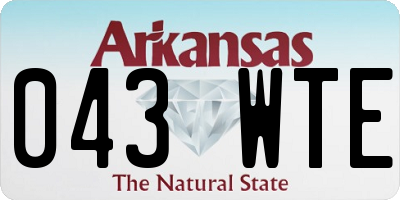AR license plate 043WTE