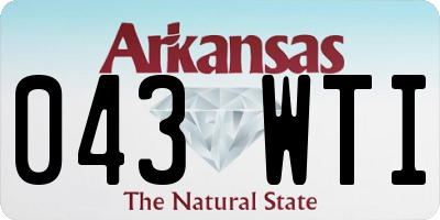 AR license plate 043WTI
