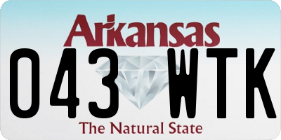 AR license plate 043WTK