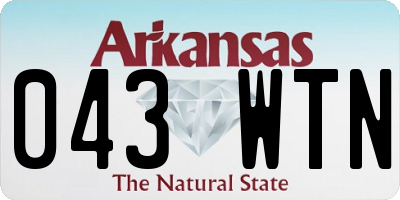 AR license plate 043WTN