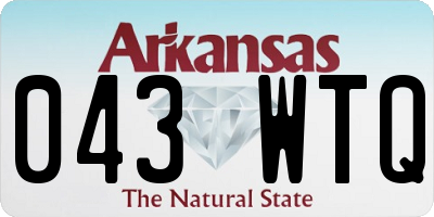 AR license plate 043WTQ