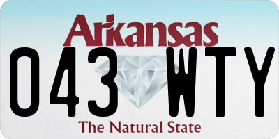 AR license plate 043WTY