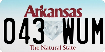 AR license plate 043WUM