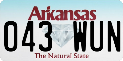 AR license plate 043WUN