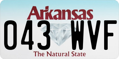 AR license plate 043WVF