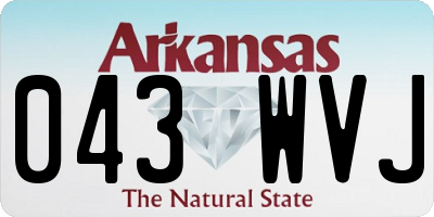 AR license plate 043WVJ
