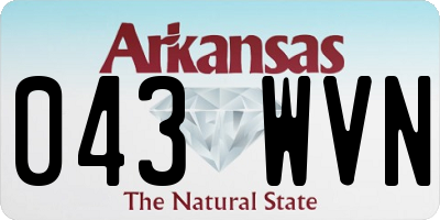 AR license plate 043WVN