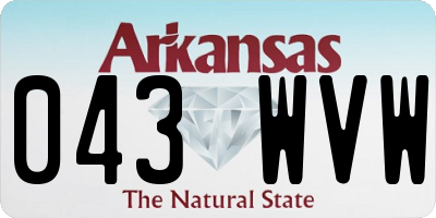 AR license plate 043WVW