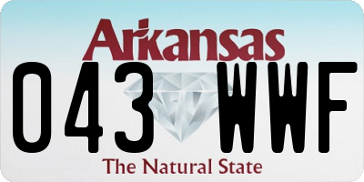 AR license plate 043WWF