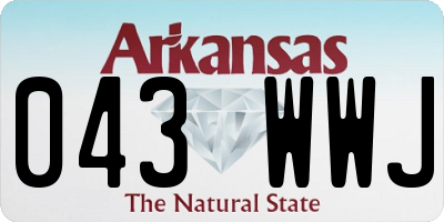 AR license plate 043WWJ