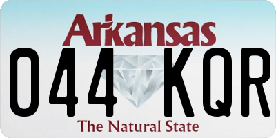 AR license plate 044KQR