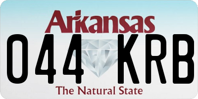 AR license plate 044KRB