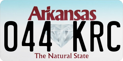 AR license plate 044KRC