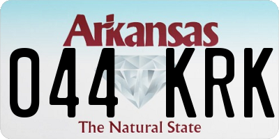 AR license plate 044KRK