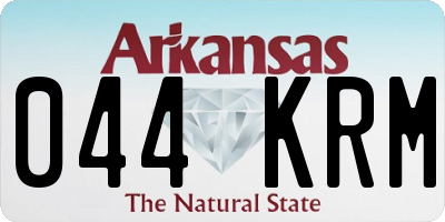 AR license plate 044KRM