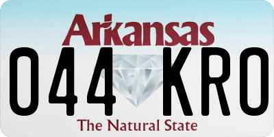 AR license plate 044KRO