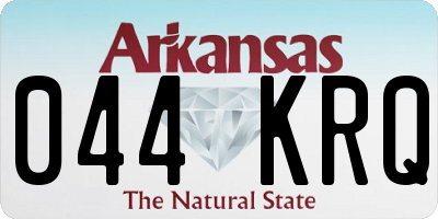 AR license plate 044KRQ