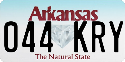 AR license plate 044KRY