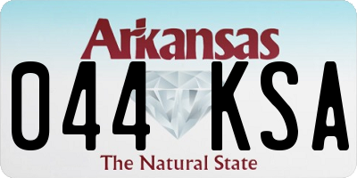 AR license plate 044KSA