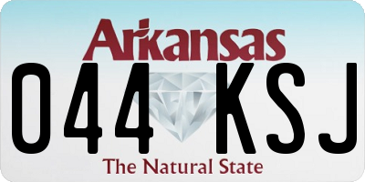 AR license plate 044KSJ