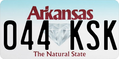 AR license plate 044KSK