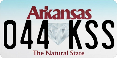 AR license plate 044KSS