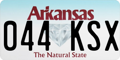 AR license plate 044KSX