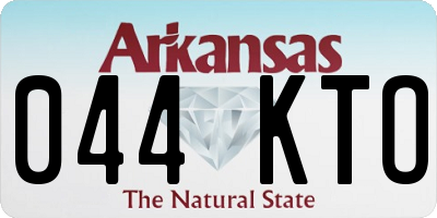 AR license plate 044KTO