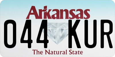 AR license plate 044KUR