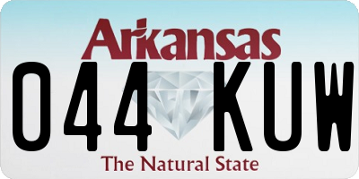 AR license plate 044KUW