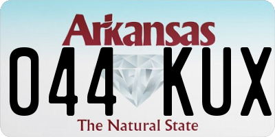 AR license plate 044KUX