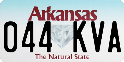 AR license plate 044KVA