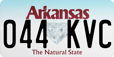 AR license plate 044KVC