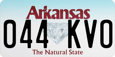 AR license plate 044KVO
