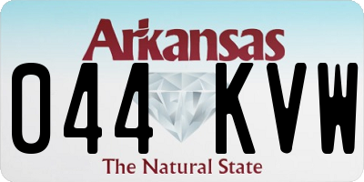 AR license plate 044KVW