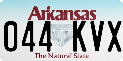 AR license plate 044KVX