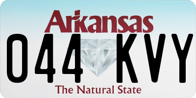 AR license plate 044KVY