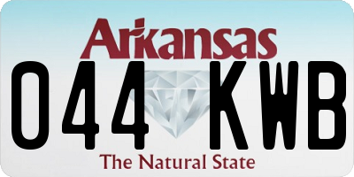 AR license plate 044KWB