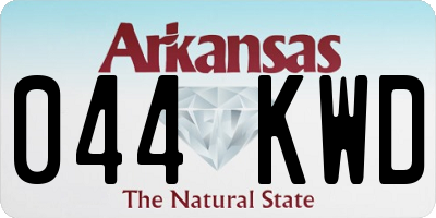 AR license plate 044KWD